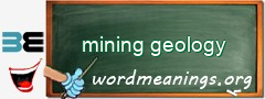 WordMeaning blackboard for mining geology